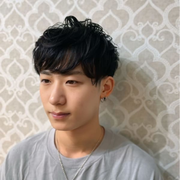 大人黒髪ツーブロックマッシュショート|ヘアコンシェルジュ Fuchibe