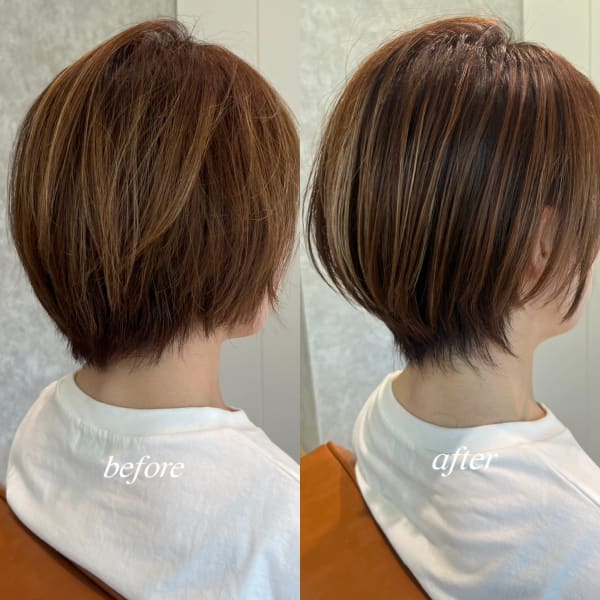 【before afterあり】ふんわりショートボブ|RICCA