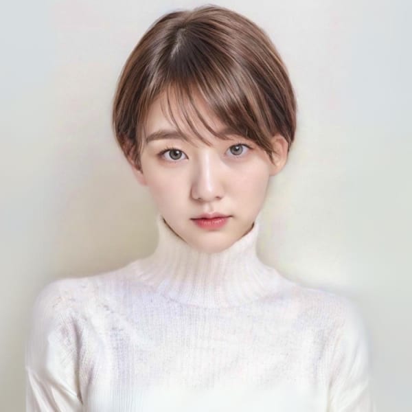 ショートカット×ひし形ショートボブ×前髪あり20代30代40