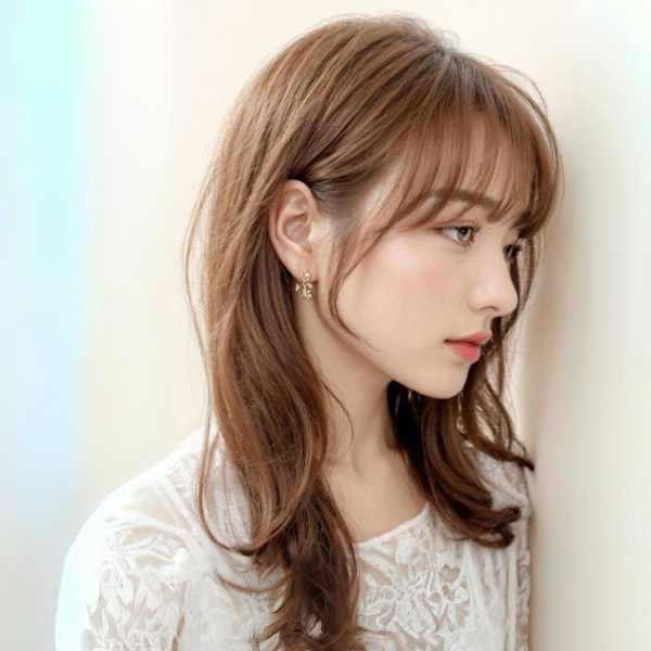 ゆるふわ巻き 斜めバング グレージュカラー シルキーベージュ|W by GRITTERs