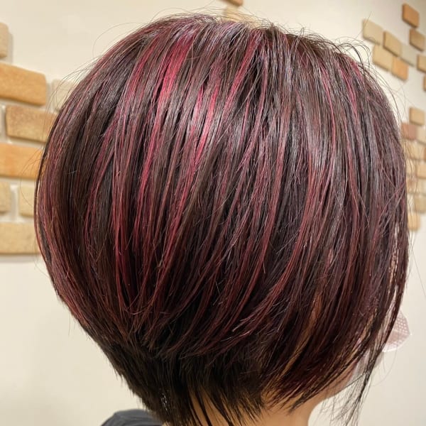 レッドハイライトショート