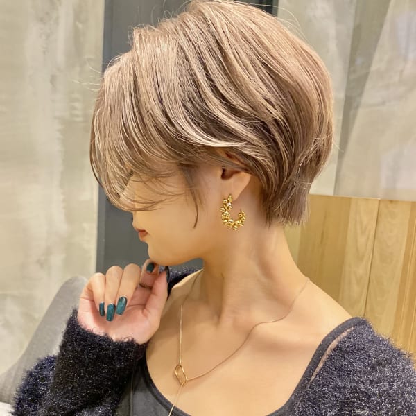 韓国風ハンサムショート髪質改善トリートメント白髪ぼかし仙台