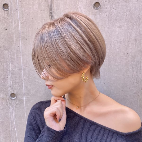 韓国風ハンサムショート髪質改善トリートメント白髪ぼかし仙台