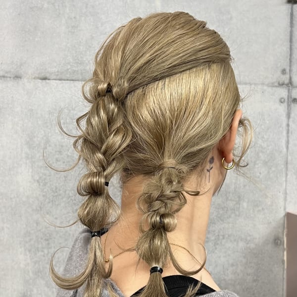 個性派ツインヘアセット