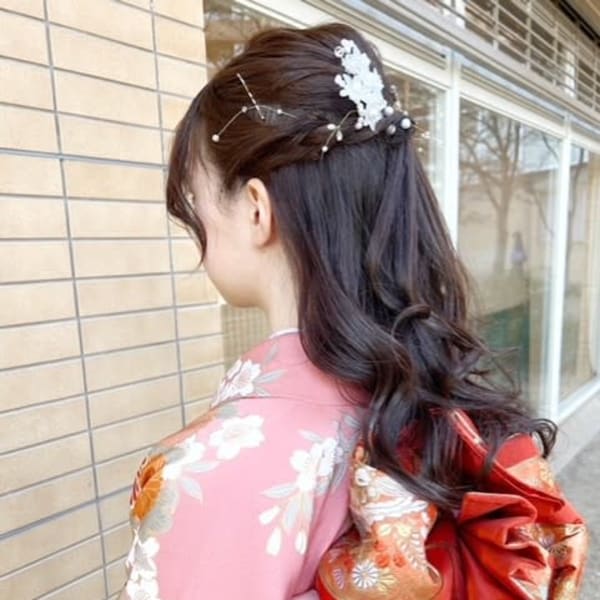 2024　成人式メイク、セット、着付け