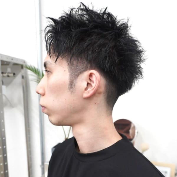 【BOW style】ドライ仕上げアップバングショート
