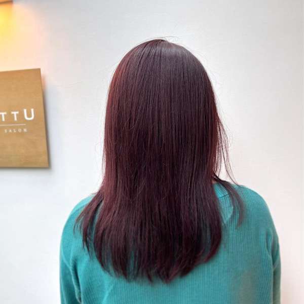 黒髪/ボブルフ/ネビージュ/小顔/ワンレン/仙台/髪質改善