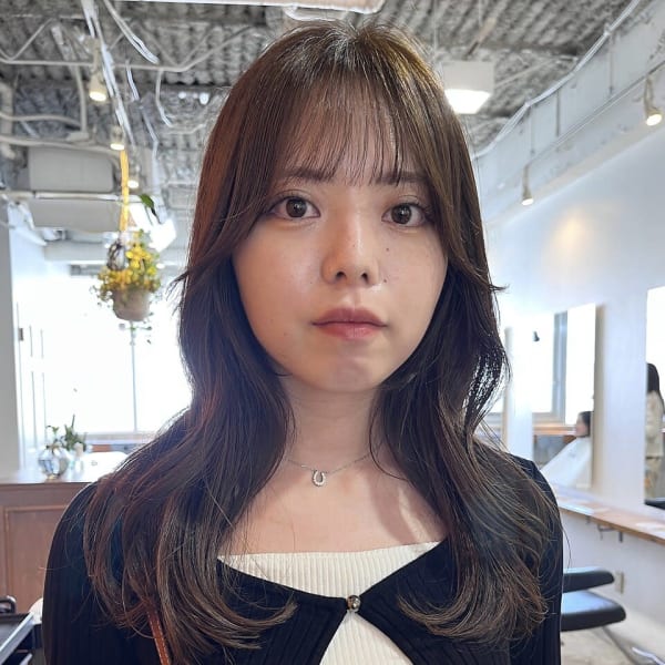 黒髪/グレーベージュ/ボブ/レイヤー/前髪カット/髪質改善