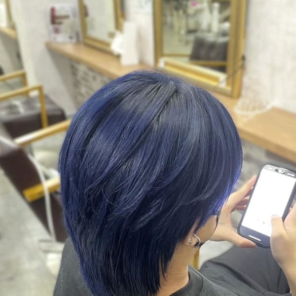 メンズネイビーブルーカラー◎|TOTAL HAIR MAKE CLAVIS［美容室&ヘアメイク］