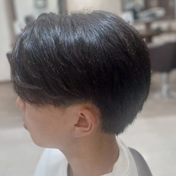 かき上げセンターパート