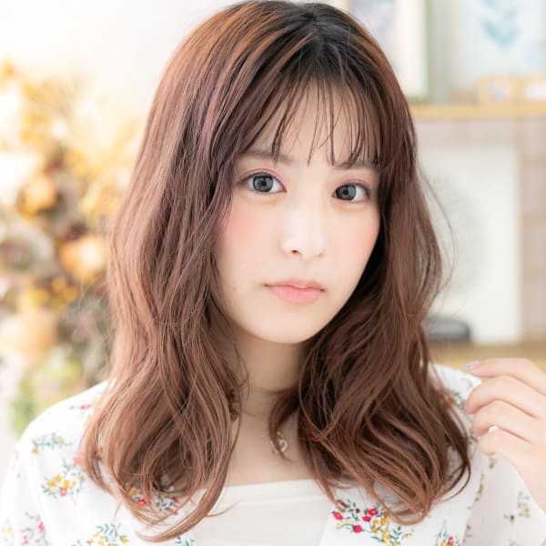 波巻きウェーブ韓国風ゆるふわエアリーミディ　韓国風巻き|COVER HAIR bliss【カバーヘア ブリス】戸田公園/戸田公園西口店