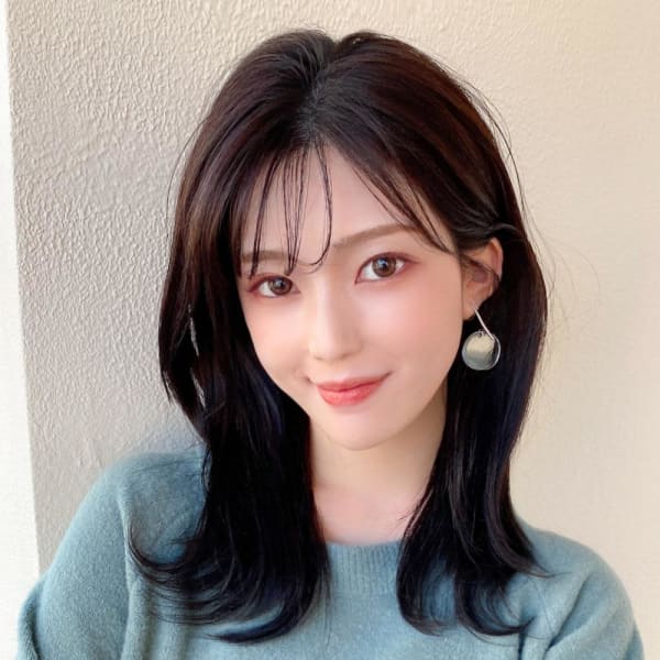 韓国ヘア/レイヤーカット/前髪あり/20代30代/ネビージュ