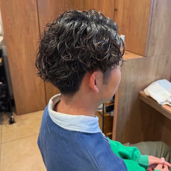 【メンズカット＋スパイラルパーマ】