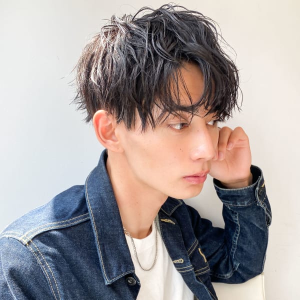 20代30代メンズツイストパーマ束感トラッドオシャレショート