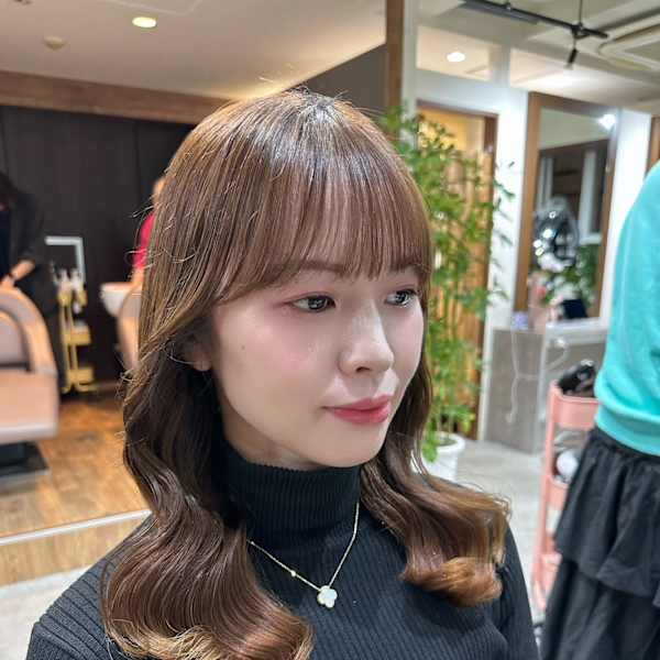 韓国ヘア/パーマ/韓国風パーマ/くびれミデコテ巻き風パーマ