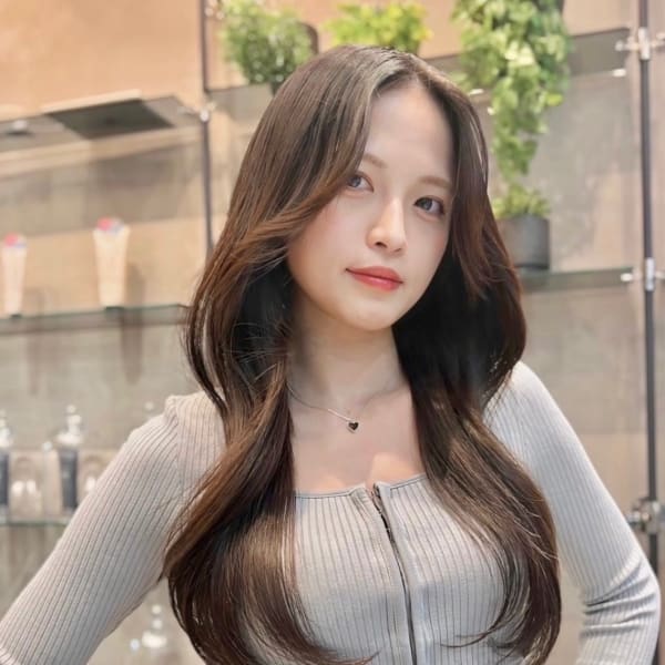 レイヤーカット韓国風レイヤー髪質改善トリートメント縮毛矯正|Reve by Lond
