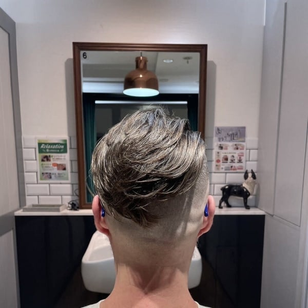 スキンフェード/ハードパート/七三分け