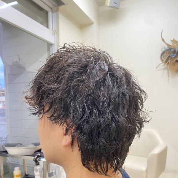 ウルフカット×ツイストスパイラルパーマ