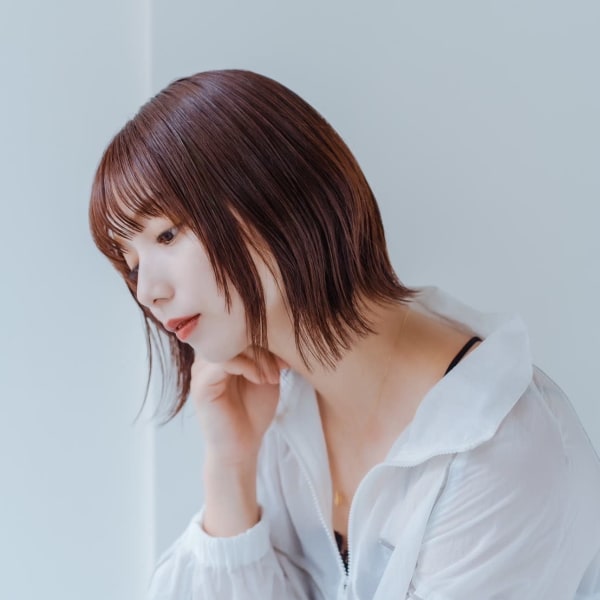 ピンクブラウン×外ハネボブ|beauty:beast 段原店