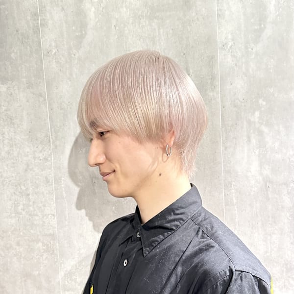 ホワイトパールカラーマッシュへア|THE ORDER