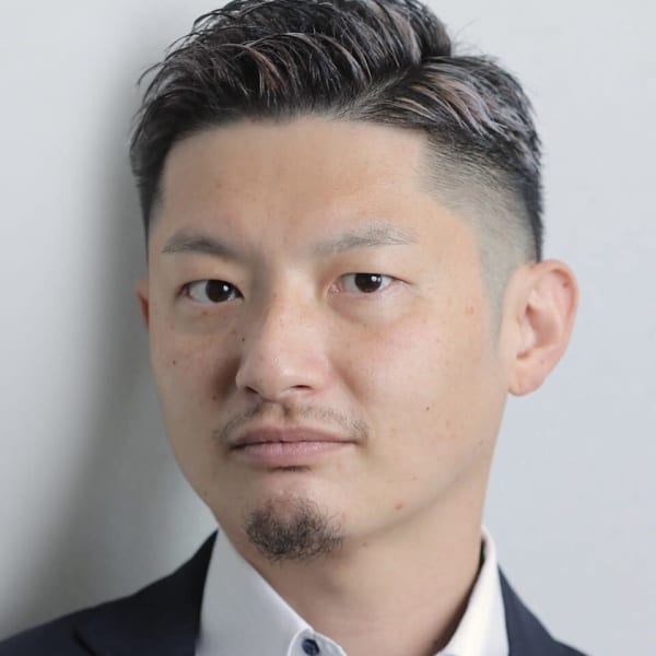 爽やか短髪ビジネスショート七三アップバンク