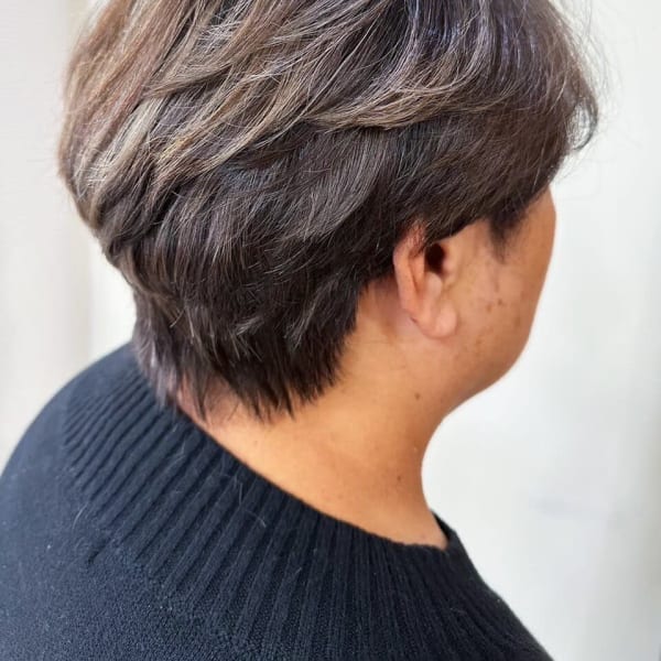 30代40代50代脱白髪染めハイライトカラーグレージュショー