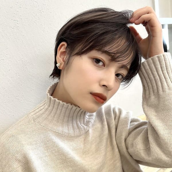 前髪ありハンサムショート kchiara 福岡 川野直人