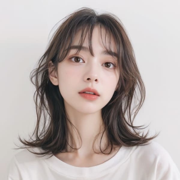 グレージュカラー　透明感　シースルーバング　ニュアンス巻き|GRITTERs 仙台中央店【グリッター】