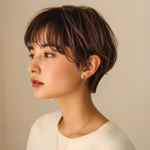 ベリーショート　マッシュショート　シースルーバング|W by GRITTERs