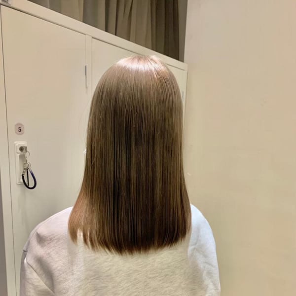 透明感髪質改善オリーブグレージュくすみカラー|ブロッサム東久留米店