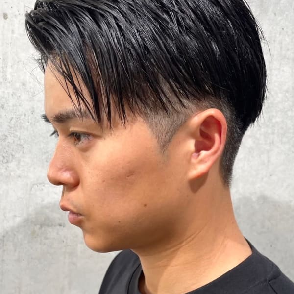 ビジネスヘア 七三分け 刈り上げ ツーブロック