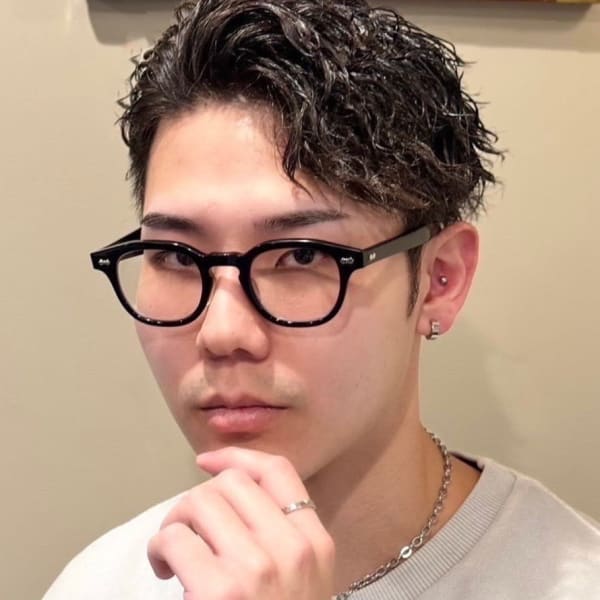 アップバングリバースパーマ