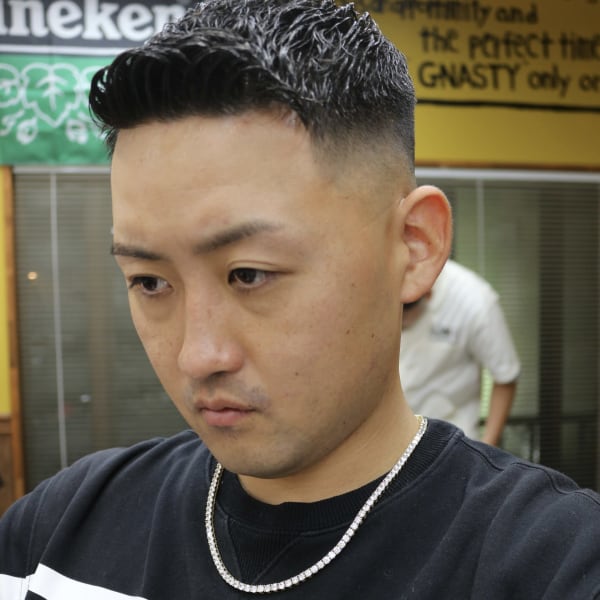 アイロンパーマ×sjinfade|メンズサロン GNASTY by DAMDEE TOKYO