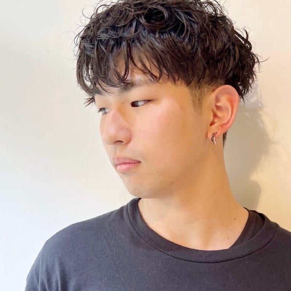 メンズツーブロック×スパイラルパーマ|DERE-DIR face by NEUTRAL