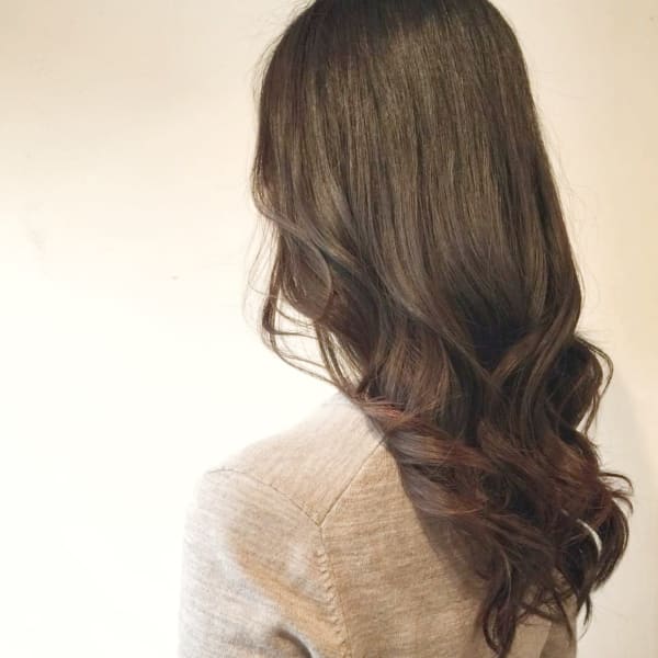 ロングローレイヤー×ダークピンクグラデーション