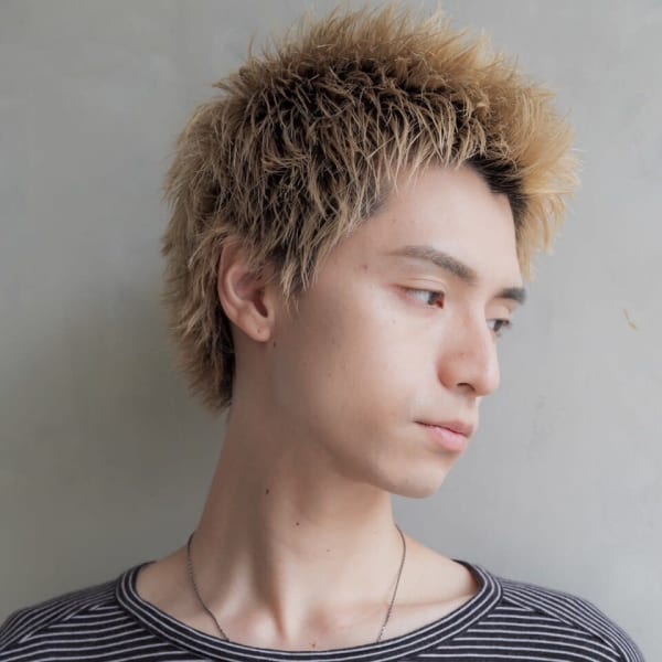 スパイキーショート/ハイトーン/アップバング