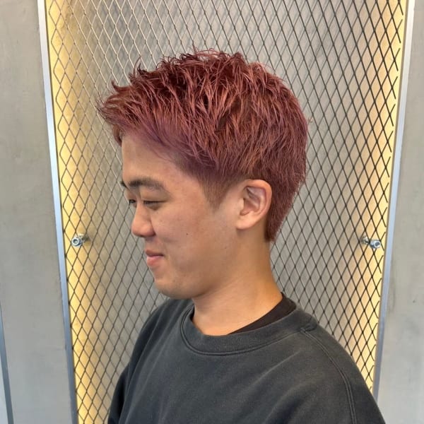 スパイキーショート/メンズカット/眉カット/ナチュラルパーマ