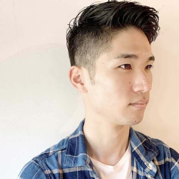 メンズアシンメトリーモヒカンアップバング