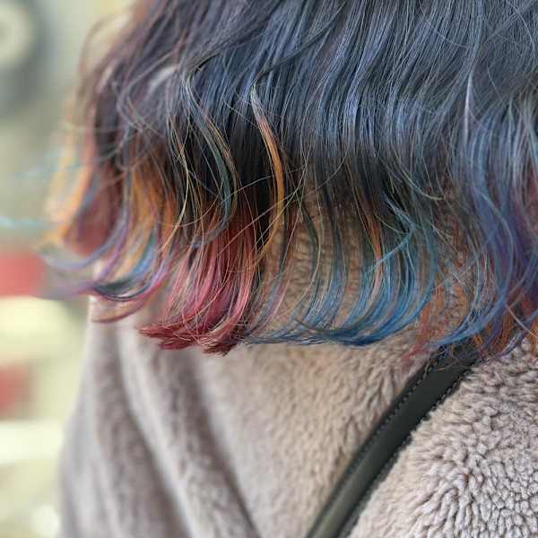 裾カラー/裾ユニコーンカラー/カラフル/錦糸町北口