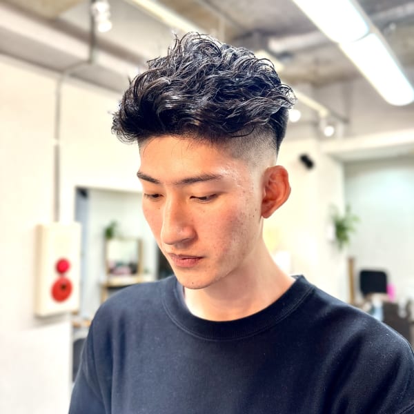 横浜/フェード/パーマ/スパイラルパーマ/ショート