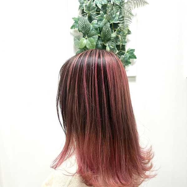 ピンク×ハイライトグラデーション