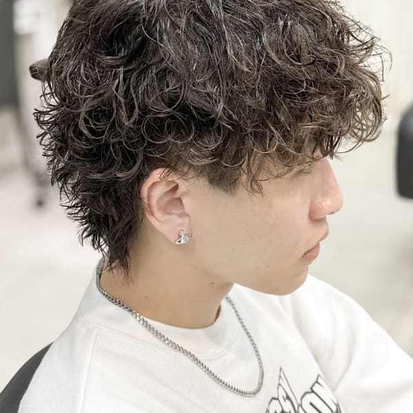 ウルフ波巻きスパイラルパーマ