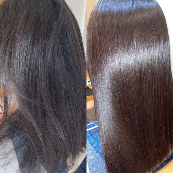 SLEEK式髪質改善 【縮毛矯正】 +カット+トリートメント