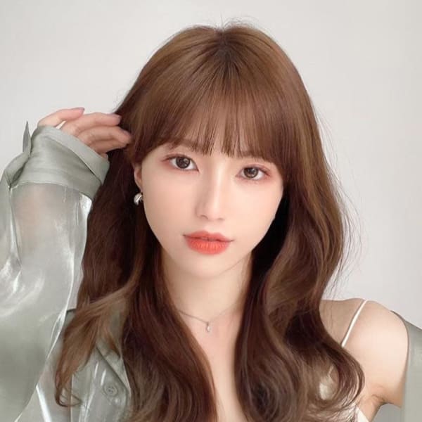 韓国ヘア/レイヤーカット/前髪あり/20代30代/ネビージュ