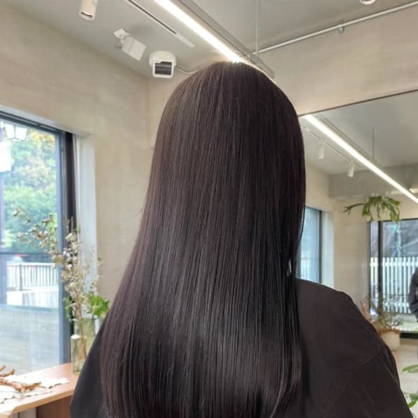 地毛風カラー/艶髪/ロングヘア