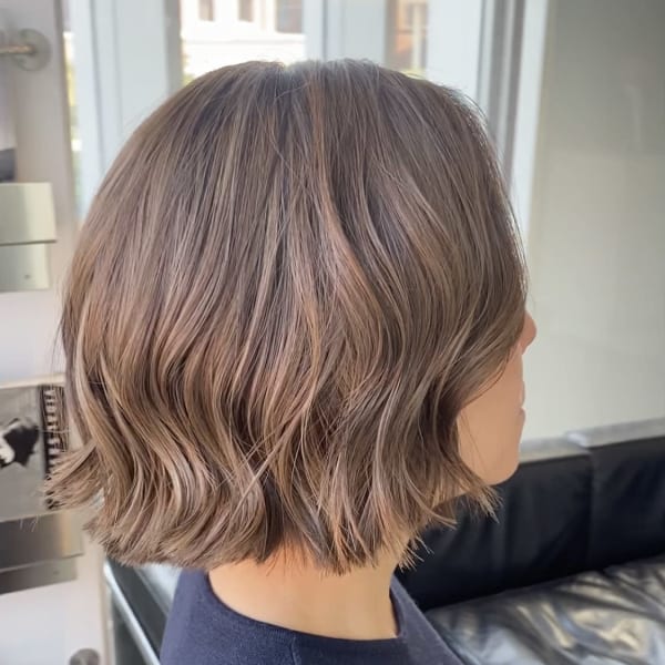 白髪ぼかしハイライトベージュカラー