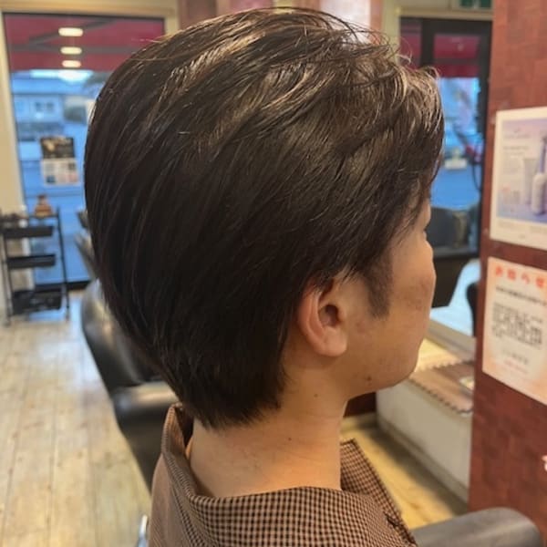 ツーブロックセンター分け