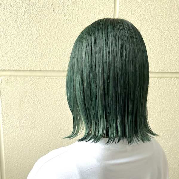 【ダークグリーンカラー】ブリーチカラー/個性派