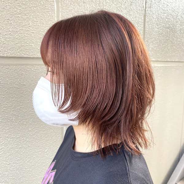 【暖色カラー×ウルフカット】レイヤー/抜け感
