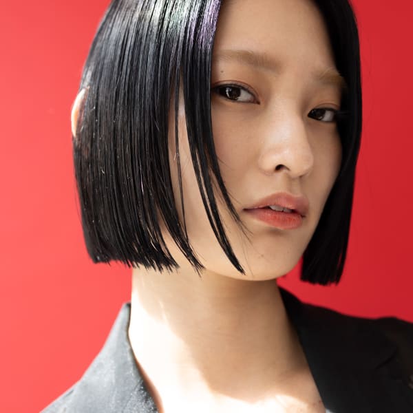 ボブ 黒髪 ワンレンボブ